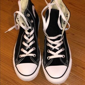 Black high top converse